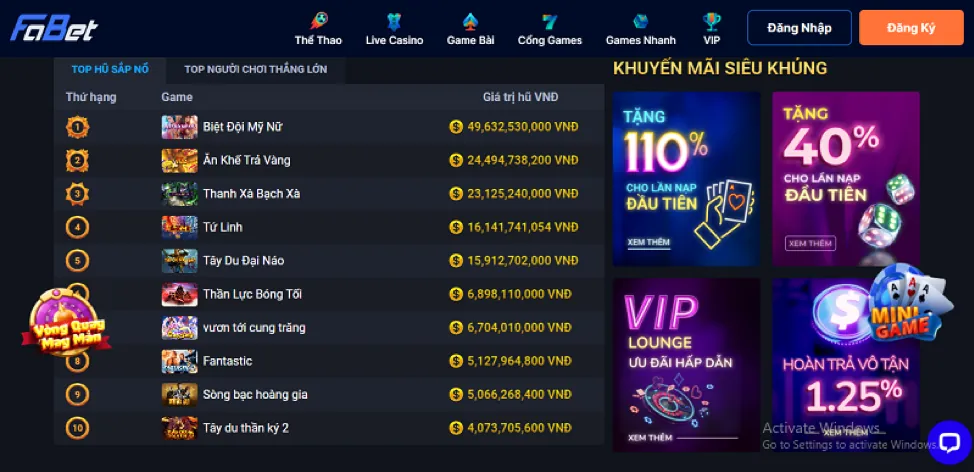 Cá cược trực tiếp 789vg nhà cái